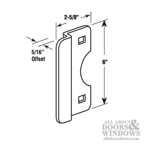 Latch  Guard / Shield, 2-5/8 x 6 inch - Choose Color - Latch  Guard / Shield, 2-5/8 x 6 inch - Choose Color