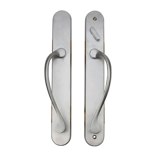 Marvin active Non-Keyed Ultimate Sliding French Door wide trim - Satin Chrome - Marvin active Non-Keyed Ultimate Sliding French Door wide trim - Satin Chrome