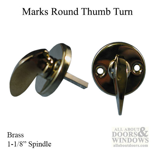 Marks Thumb Turn For Storm Doors Solid Brass Turn Piece - Marks Thumb Turn For Storm Doors Solid Brass Turn Piece