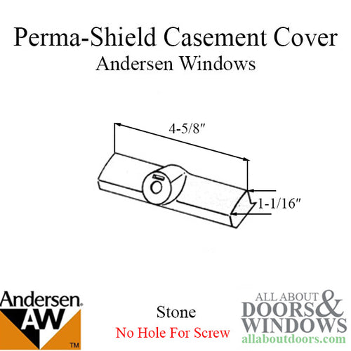 Andersen Window - Perma-Shield Primed Casement or Awning Operator Cover, Stone, No Screw Holes - Andersen Window - Perma-Shield Primed Casement or Awning Operator Cover, Stone, No Screw Holes