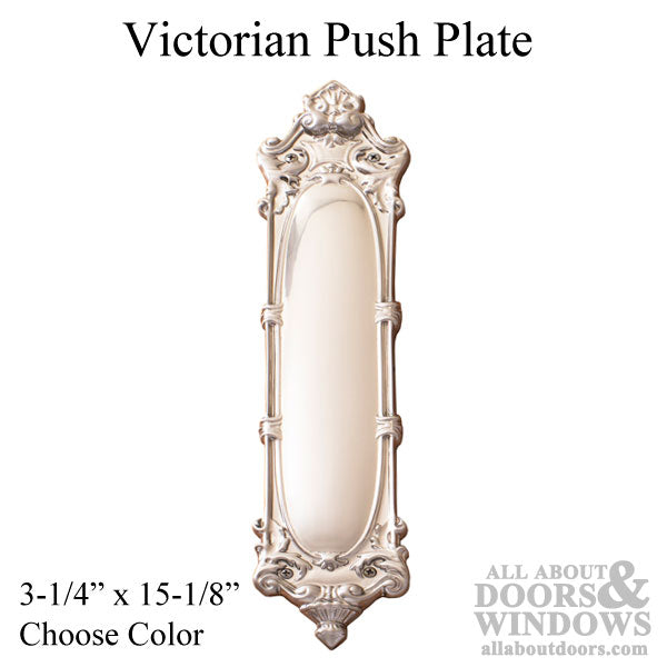 Victorian Push Plate 3-1/4