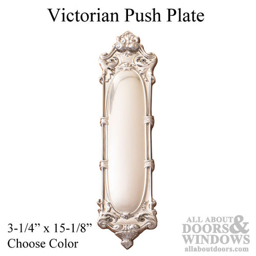 Victorian Push Plate 3-1/4