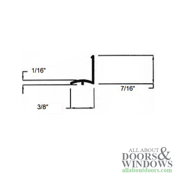 Glazing Bead, Two-Line Shape, VINYL - White - Glazing Bead, Two-Line Shape, VINYL - White