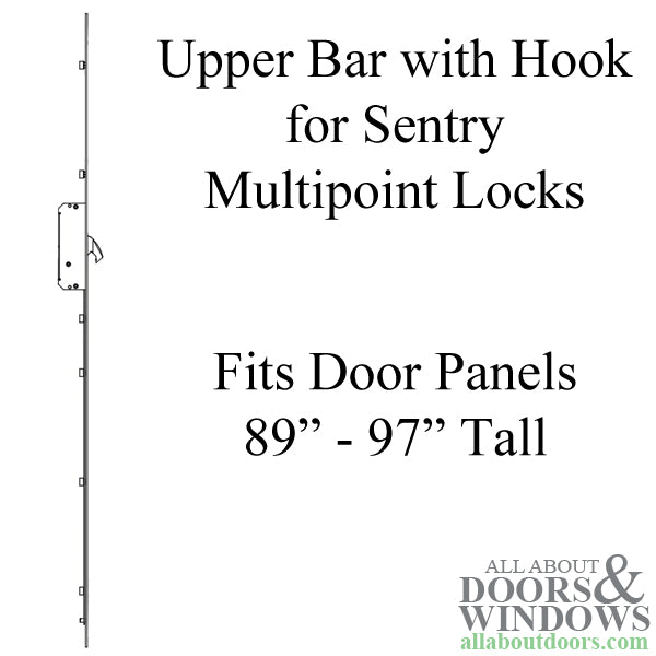 20mm Upper Bar for Sentry Multipoint Lock for 89