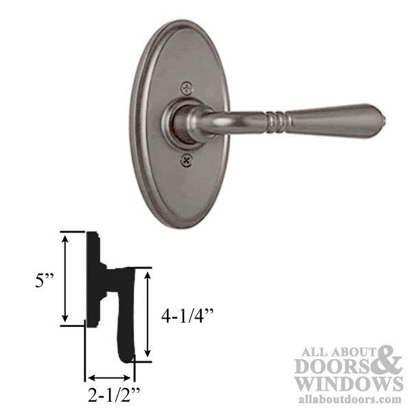 Weslock Legacy 2700-Y-P Passage Lever - Weathered Pewter - Weslock Legacy 2700-Y-P Passage Lever - Weathered Pewter