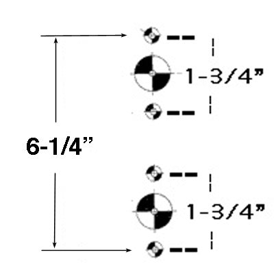 Larson Storm Door Handle with Deadbolt for 1.5 Inch Door 1.75 Inch Hole Spacing - Larson Storm Door Handle with Deadbolt for 1.5 Inch Door 1.75 Inch Hole Spacing