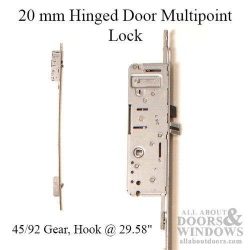 Truth Sentry Multipoint Lock Gear, Active 45/92 Manual Operation, with Hook at 29.58