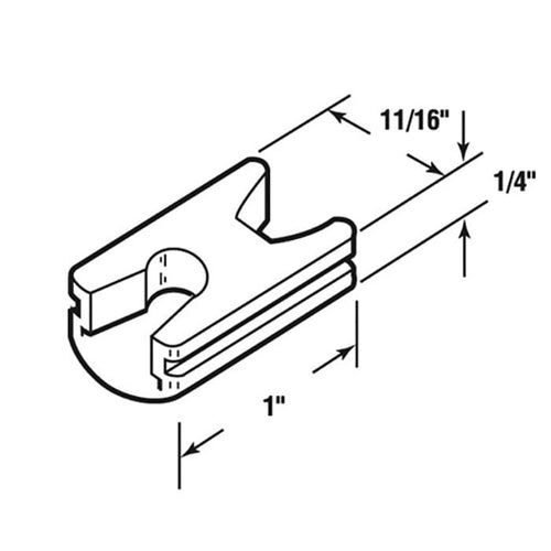 Leigh/Monarch H-Shape Top Guide, Bi-Fold/Accordion Doors - Leigh/Monarch H-Shape Top Guide, Bi-Fold/Accordion Doors