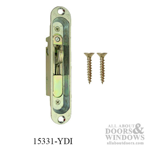 Mortise Lock and Trim Plate with 45 Degree Slot for Sliding Glass Door Yellow Dichromate - Mortise Lock and Trim Plate with 45 Degree Slot for Sliding Glass Door Yellow Dichromate