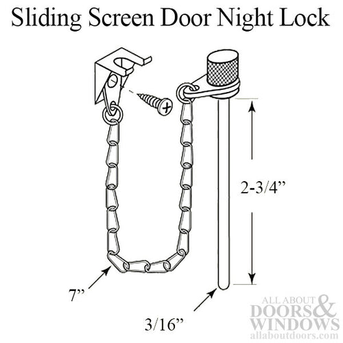 Night Lock Pin for Sliding Patio Doors - Night Lock Pin for Sliding Patio Doors