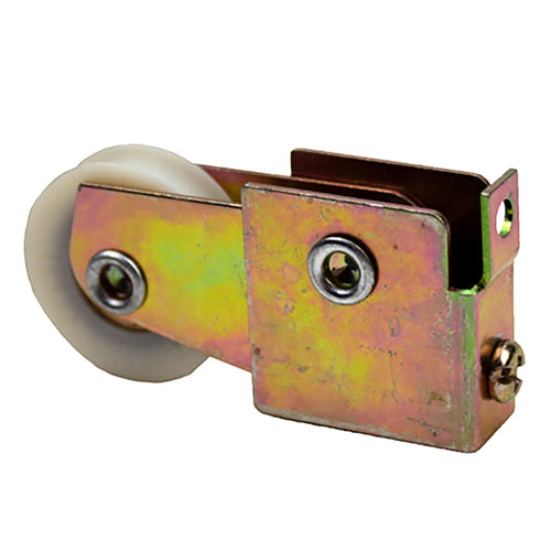 Sliding Door Roller For Closet or Mirror Doors with Adjustable Steel Housing 1.25 Inch Nylon Wheel - Sliding Door Roller For Closet or Mirror Doors with Adjustable Steel Housing 1.25 Inch Nylon Wheel