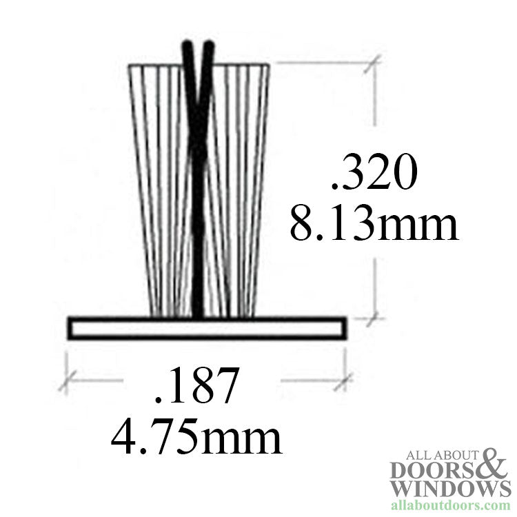 Amesbury Truth Weatherstrip For Door and Window .187 Inch Backing .320 Inch Pile - Amesbury Truth Weatherstrip For Door and Window .187 Inch Backing .320 Inch Pile