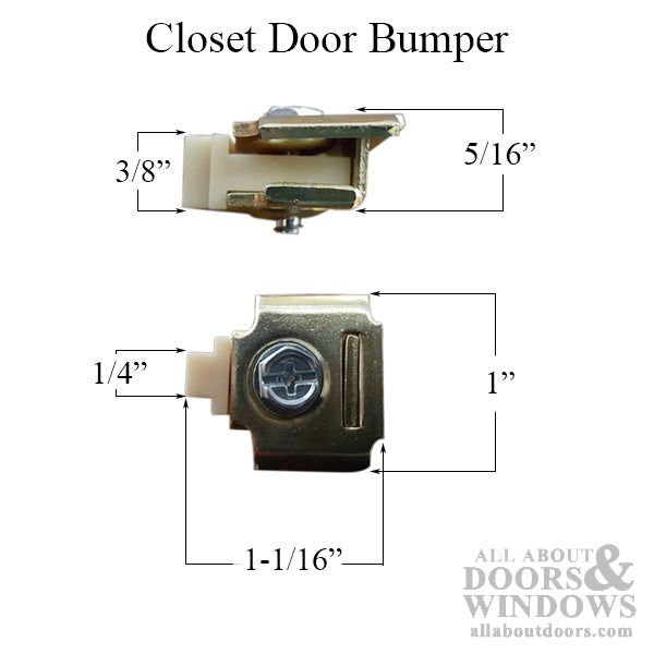 Sliding Closet Pocket Door Bumper Fits 1 Inch Track - Sliding Closet Pocket Door Bumper Fits 1 Inch Track
