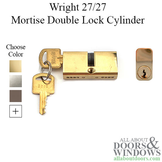 Mortise Lock Double Cylinder 27/27, Key both sides - Choose Color