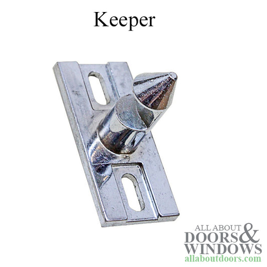 Face Mount Keeper with 1-7/16" Hole Center for Sliding Patio Door