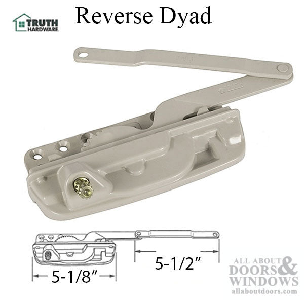 Amesbury Truth Casement Operator Sill Mounted Reverse Dyad Left Handed Operator - Amesbury Truth Casement Operator Sill Mounted Reverse Dyad Left Handed Operator