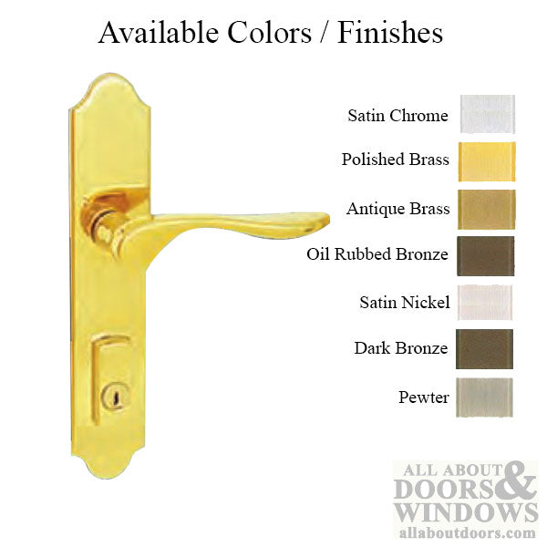 G-U Venice Handle and 45mm Plate Series, Solid Brass, Active, Key and Thumbturn (Handle Above Cylinder), Choose Color - G-U Venice Handle and 45mm Plate Series, Solid Brass, Active, Key and Thumbturn (Handle Above Cylinder), Choose Color