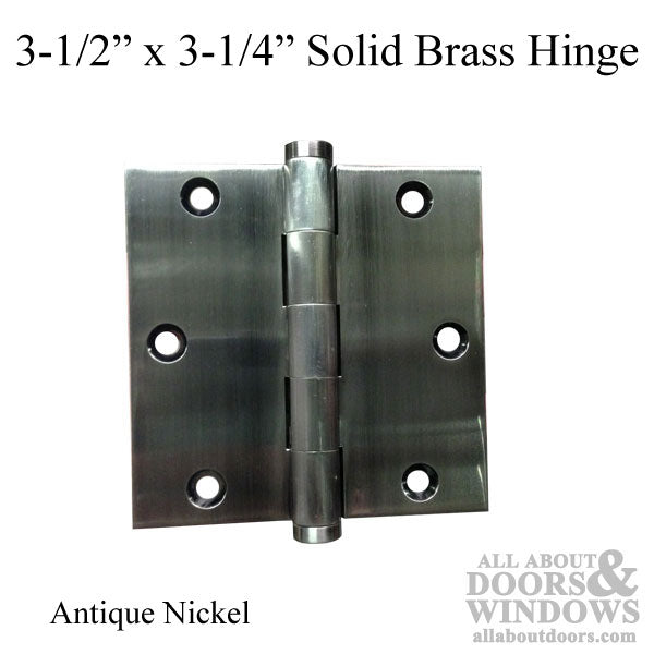 3.5 x 3.5 inch, Square Corners, Solid Brass Hinges, Pair, Polished Chrome - 3.5 x 3.5 inch, Square Corners, Solid Brass Hinges, Pair, Polished Chrome