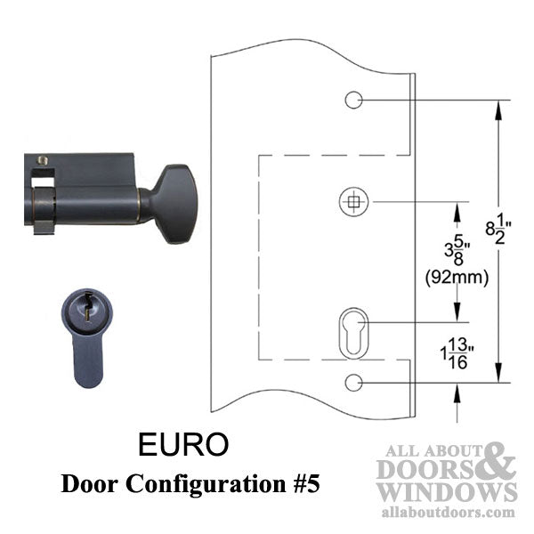 Left Hand Active Non-Keyed Thumbturn with Poseidon Lever - Left Hand Active Non-Keyed Thumbturn with Poseidon Lever