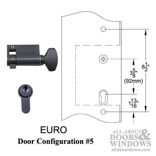 Left Hand Active Non-Keyed Thumbturn with Poseidon Lever - Left Hand Active Non-Keyed Thumbturn with Poseidon Lever