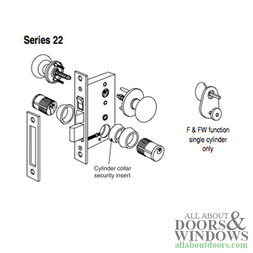 Marks Door Knob Pair For Security Doors Fits 22Ac Mortise Locks Security Knobs - Marks Door Knob Pair For Security Doors Fits 22Ac Mortise Locks Security Knobs