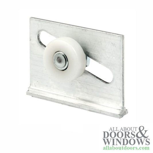 Shower door roller: 3/4 Flat Wheel w/ Bracket