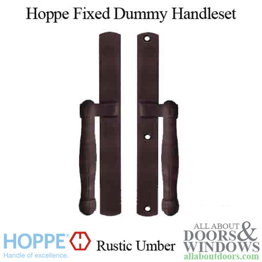 Hoppe HLS 9000 Sliding Door Handle-Set, M574/2165N, Fixed Dummy - Rustic Umber