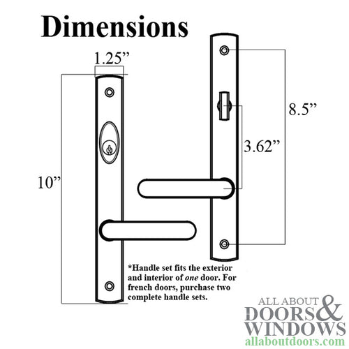 Truth Sentry Lock Handle Set, Contemporary, Painted Over Zinc, White - ACTIVE- BLEMISHED - Truth Sentry Lock Handle Set, Contemporary, Painted Over Zinc, White - ACTIVE- BLEMISHED