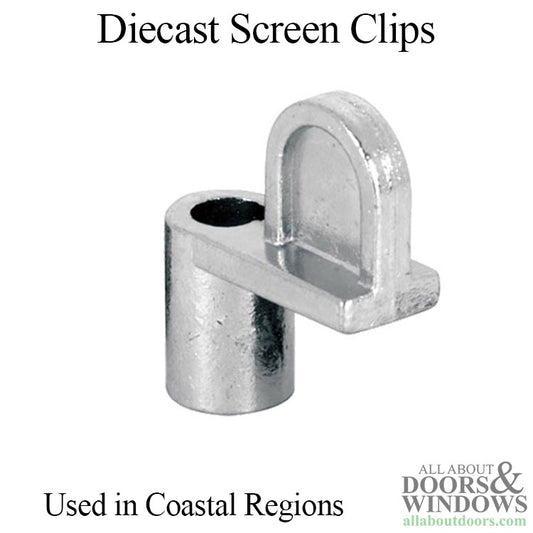 Diecast Screen Clips 7/16" Offset Zinc