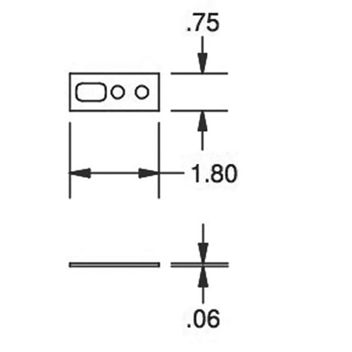 P3000 Strike Plate, Single Shootbolt, active or passive door - 304SS - P3000 Strike Plate, Single Shootbolt, active or passive door - 304SS