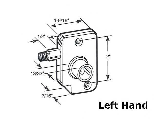 Operator for Awning or Jalousie Louver Windows Torque 2 Inch Left Hand - Operator for Awning or Jalousie Louver Windows Torque 2 Inch Left Hand