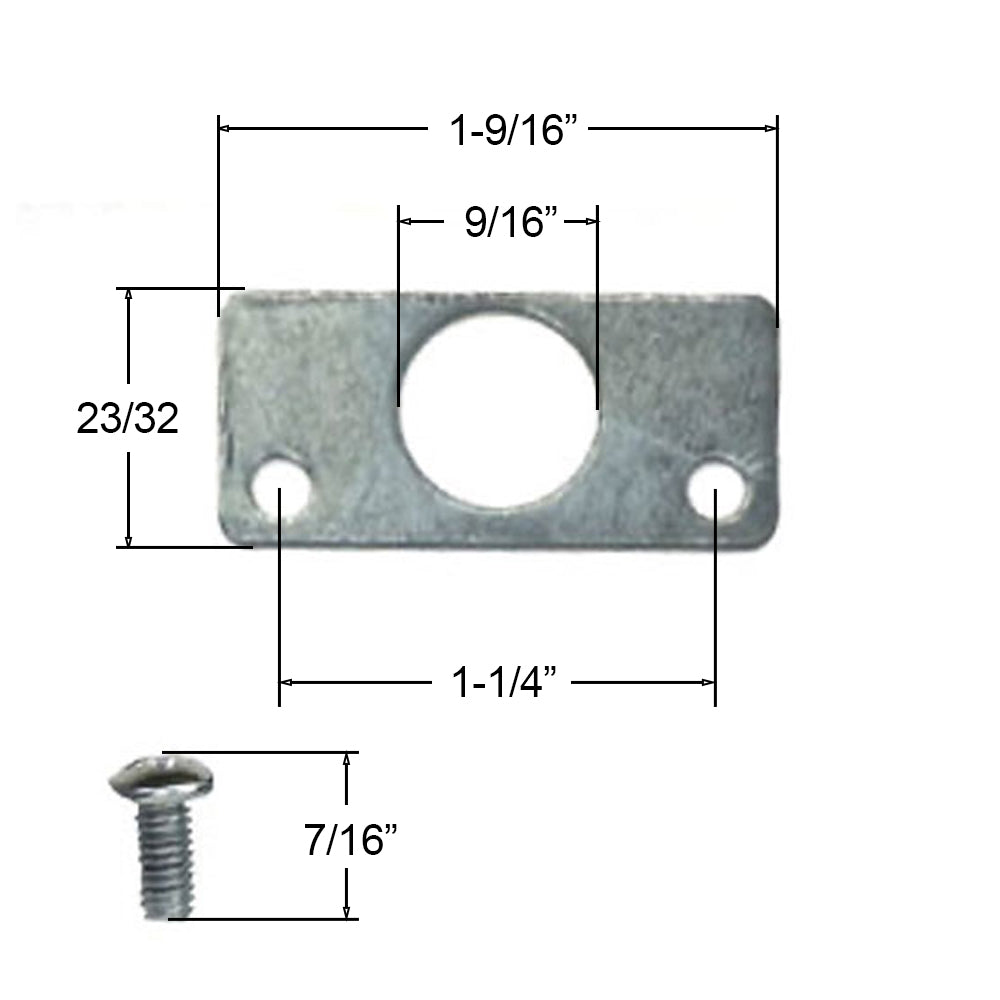 Cylinder Mounting Bracket with 2 Screws - Cylinder Mounting Bracket with 2 Screws