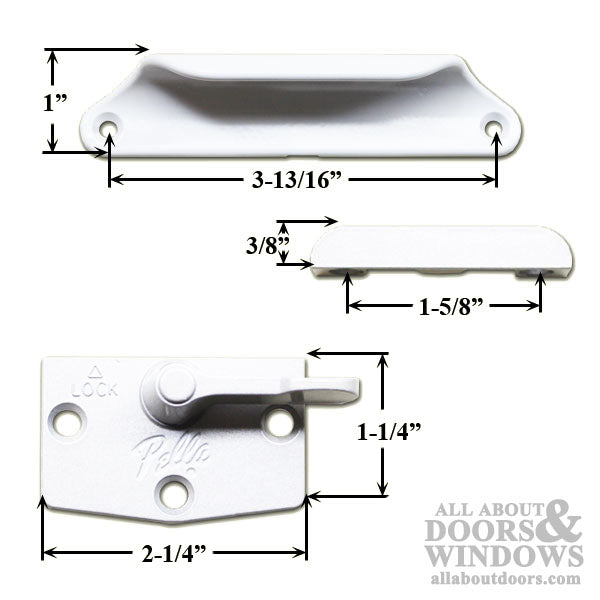 Unavailable Kit Double Hung Lock, Keeper, and Sash Lift - White - Unavailable Kit Double Hung Lock, Keeper, and Sash Lift - White