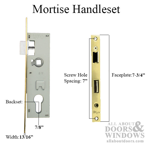 Storm Door Mortise Hardware Handle Kit - LPB - Storm Door Mortise Hardware Handle Kit - LPB