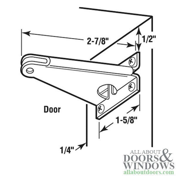 Side Jamb Bracket for Mounting Pneumatic Door Closers - Side Jamb Bracket for Mounting Pneumatic Door Closers
