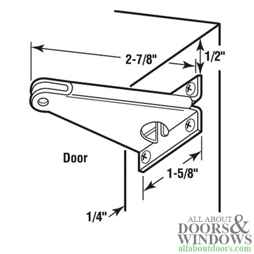 Side Jamb Bracket for Mounting Pneumatic Door Closers - Side Jamb Bracket for Mounting Pneumatic Door Closers