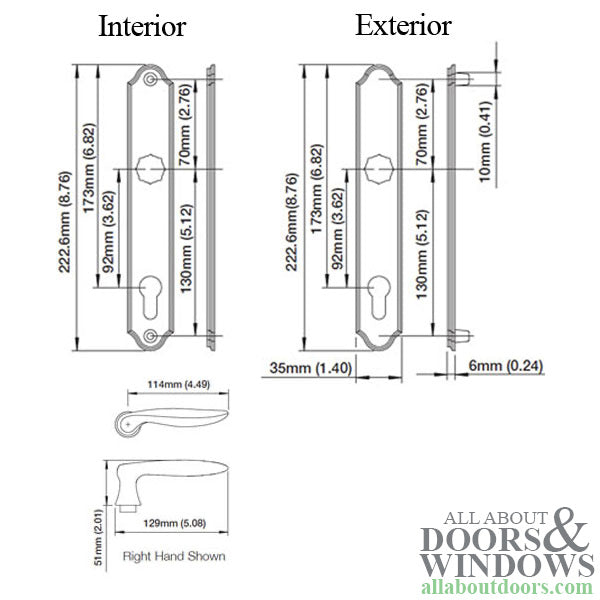 Hoppe Toronto Handleset M1020/374N, Active|Keyed - Brushed/Satin Nickel - BLEMISHED - Hoppe Toronto Handleset M1020/374N, Active|Keyed - Brushed/Satin Nickel - BLEMISHED