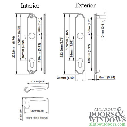 Hoppe Toronto Handleset M1020/374N, Active|Keyed - Brushed/Satin Nickel - BLEMISHED - Hoppe Toronto Handleset M1020/374N, Active|Keyed - Brushed/Satin Nickel - BLEMISHED