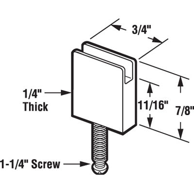 Tucker Sliding Screen Door Top Guide - Tucker Sliding Screen Door Top Guide