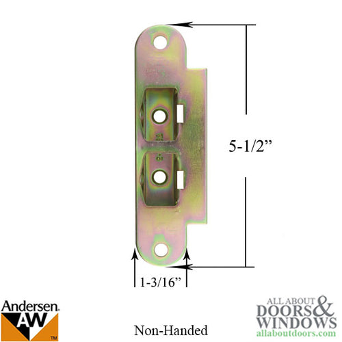 Latch and DeadBolt Receiver, Non-handed - Latch and DeadBolt Receiver, Non-handed