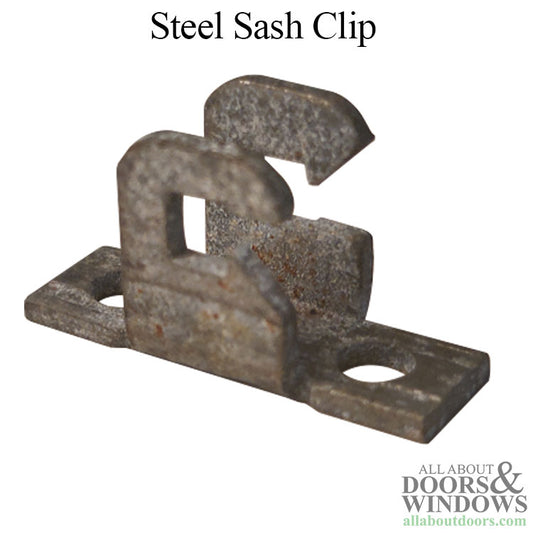 Sash Clip Metal Bracket 1" x 5/16" x 9/16" 2 Hole Side Mount Steel
