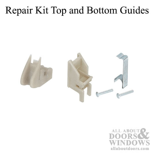 Repair Kit. 1 top guide, 1 bottom guide, 2 rivets, 1 take-out clip, H3929