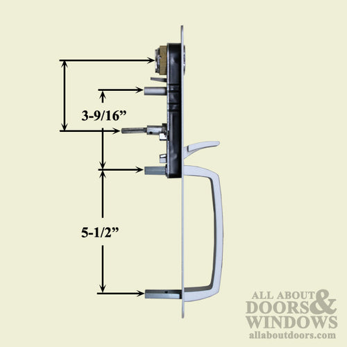 Keyed Thumb Piece Entry Handle Set Trim Aluminum - Keyed Thumb Piece Entry Handle Set Trim Aluminum
