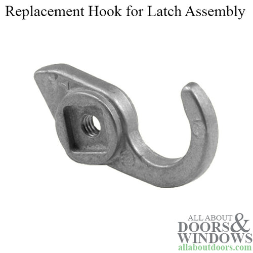Medium 3/4 Inch Replacement Hook for Sliding Screen Door Latch Assembly - Medium 3/4 Inch Replacement Hook for Sliding Screen Door Latch Assembly