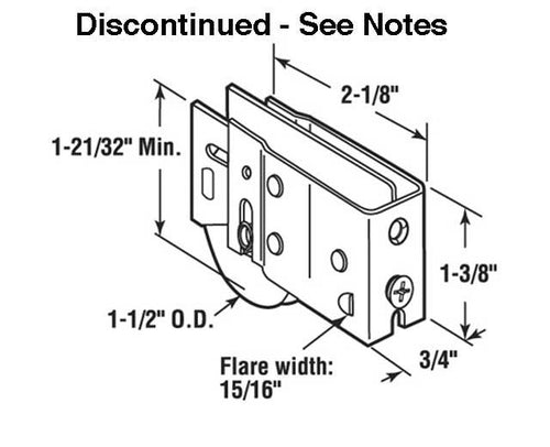 Roller Assembly for Sliding Patio Door with Adjustable Steel Housing 1.5 Inch Steel Ball Bearing Wheel Diameter - Roller Assembly for Sliding Patio Door with Adjustable Steel Housing 1.5 Inch Steel Ball Bearing Wheel Diameter