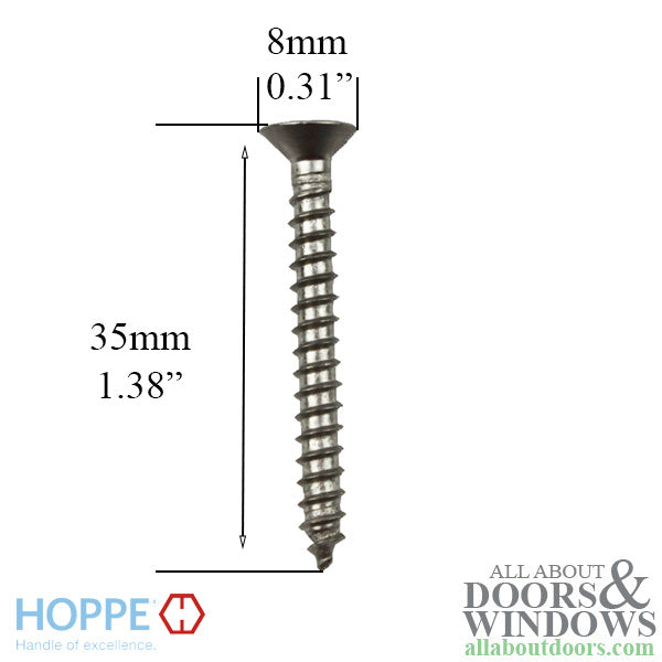 Screws, 8mm Head, 35mm Length  - Stainless Steel - Screws, 8mm Head, 35mm Length  - Stainless Steel