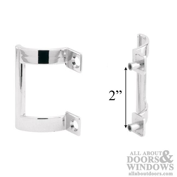 Shower Door Handle 2 Inch Hole Spacing Chrome - Shower Door Handle 2 Inch Hole Spacing Chrome