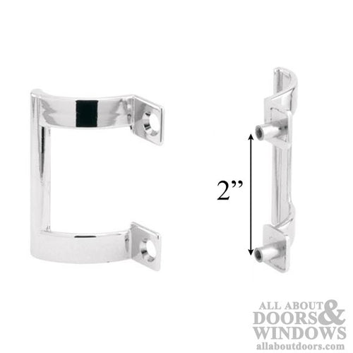 Shower Door Handle 2 Inch Hole Spacing Chrome - Shower Door Handle 2 Inch Hole Spacing Chrome