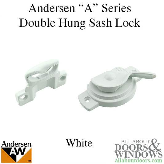 Andersen A Series Sash Lock For Double Hung Sash Lock White Swivel Sash Lock