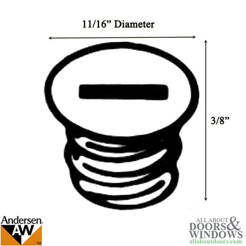 Hole Plug For  Andersen Frenchwood Sliding Pre 1991 Tycote - Hole Plug For  Andersen Frenchwood Sliding Pre 1991 Tycote